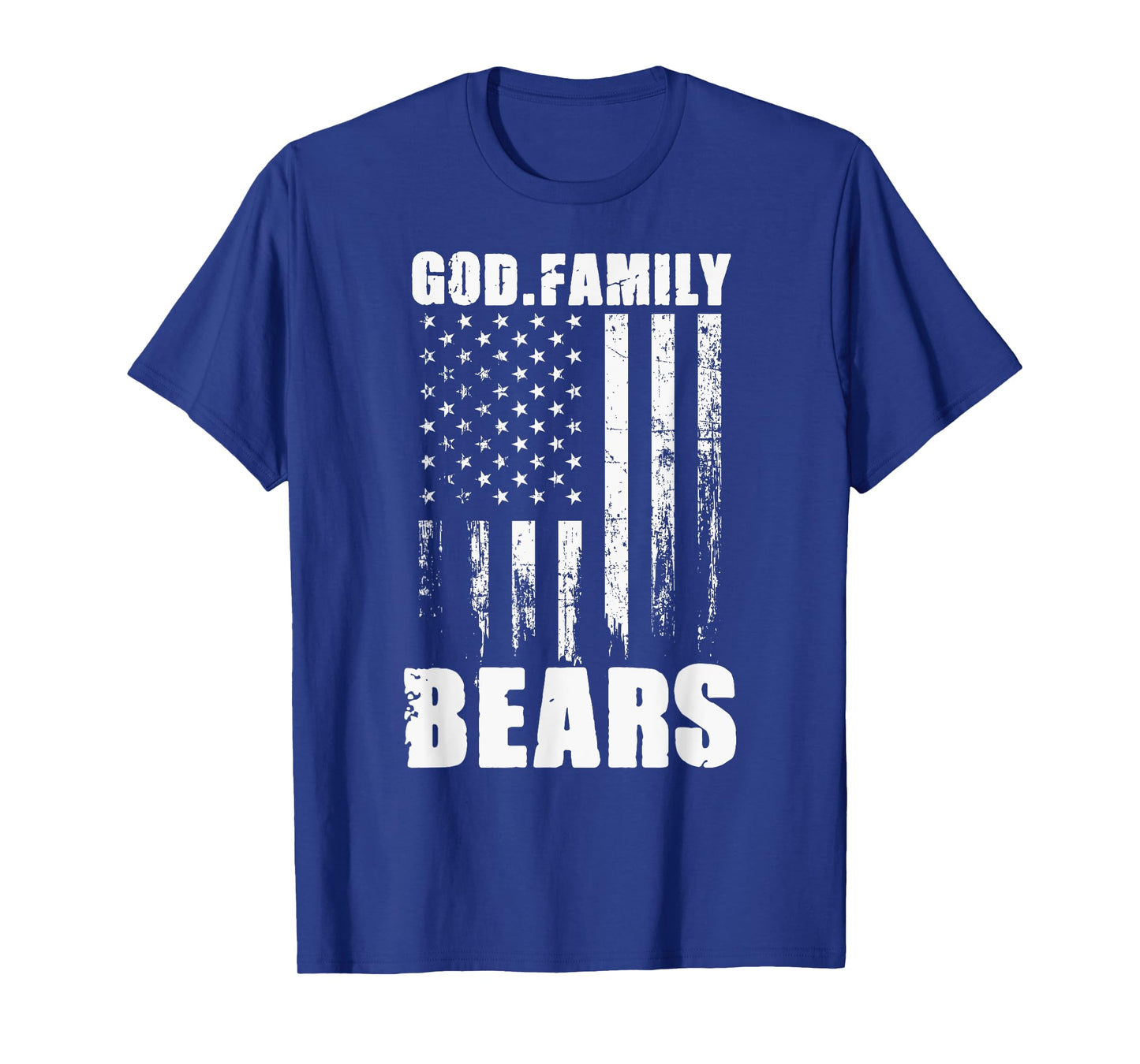 Cherokee Bluff Bears God. Family. Vintage USA Flag T-Shirt