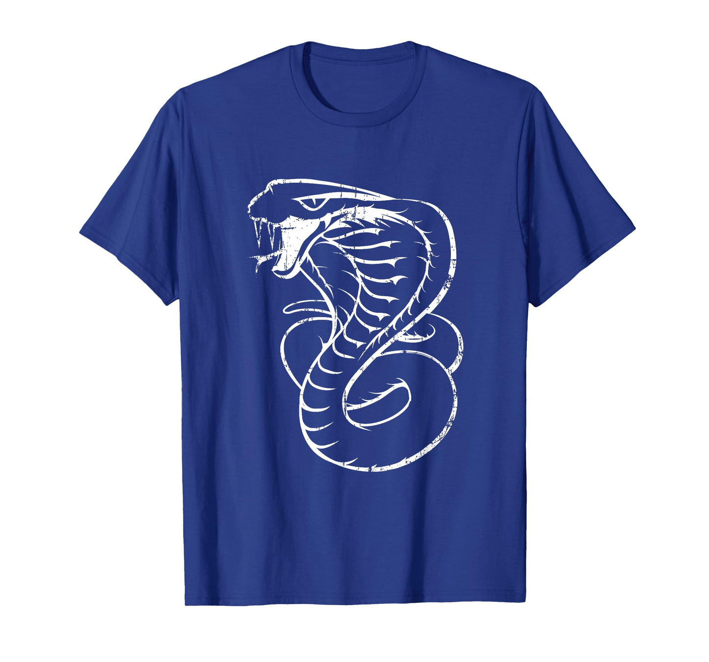 White King Cobra Hissing Distressed Snake Lover T-Shirt