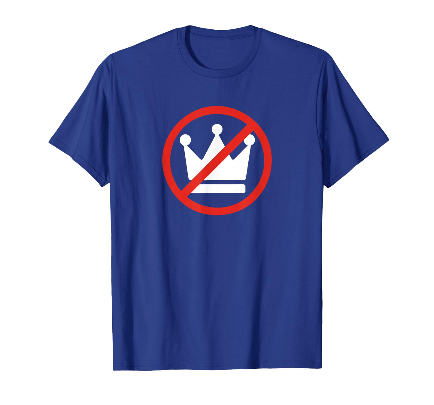 No Kings Red Slash White Crown Graffiti Street Art T-Shirt