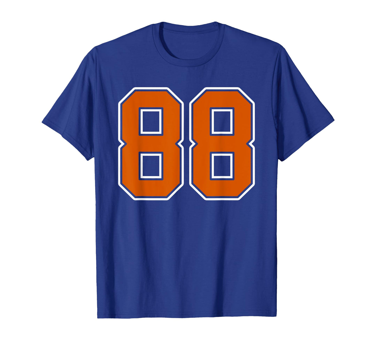 Burnt Orange White Number 88 Jersey Player Uniform #88 T-Shirt