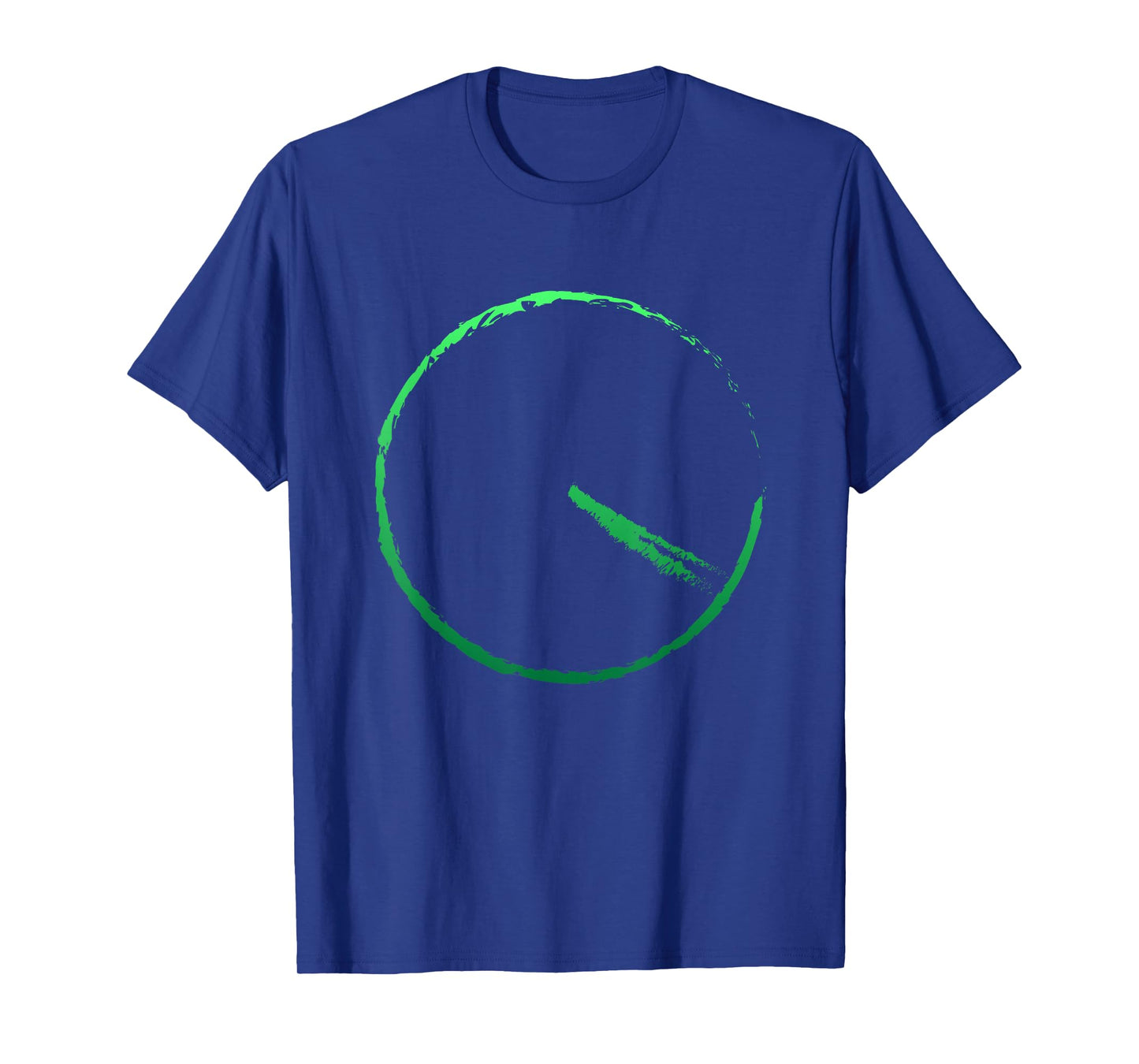 Subtle 420 T-Shirt Minimalistic Green Gradient Clock Print T-Shirt