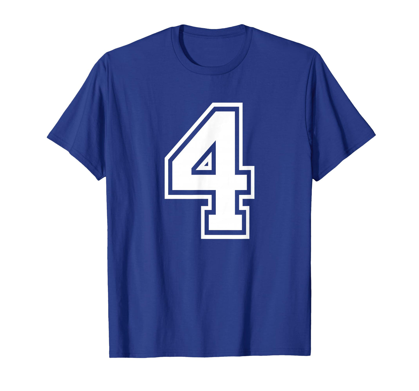 Number 4 Birthday Numbered Uniform Sports Jersey Team T-Shirt