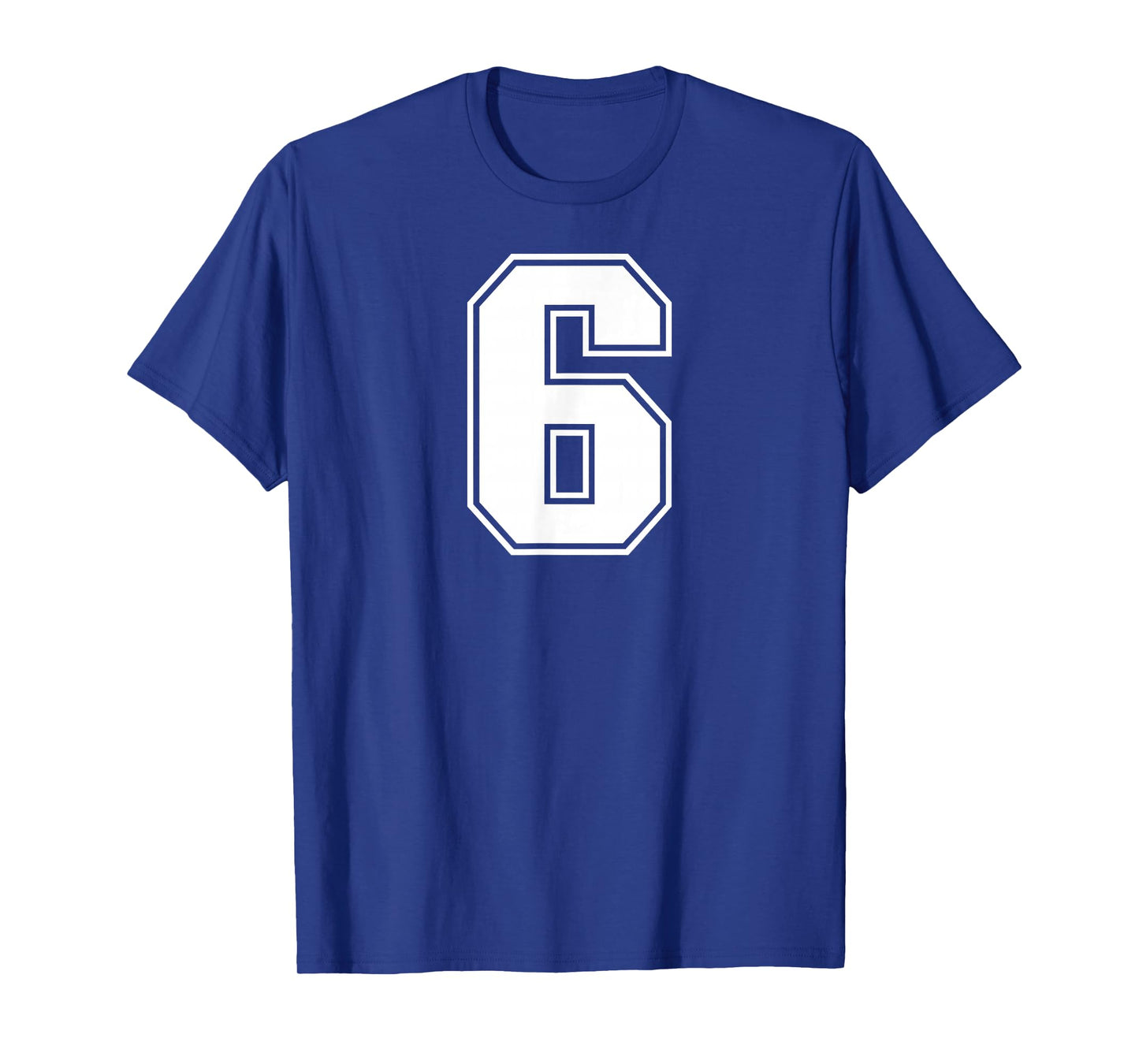 6 Number Six Team Sports Graphic Varsity Matching T-Shirt