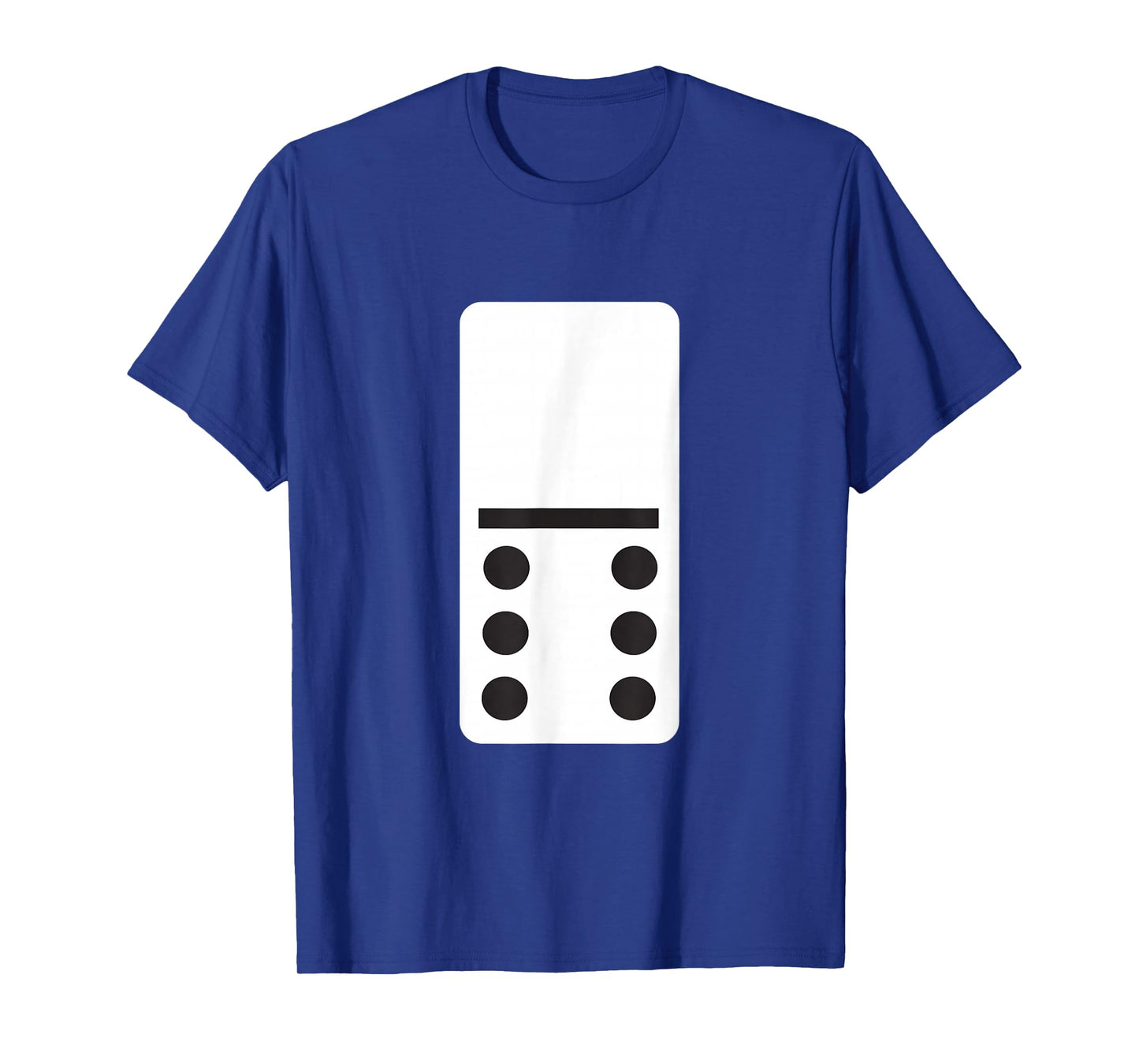 Blank Six Dominoes Costume 0-6 Domino Game Birthday T-Shirt