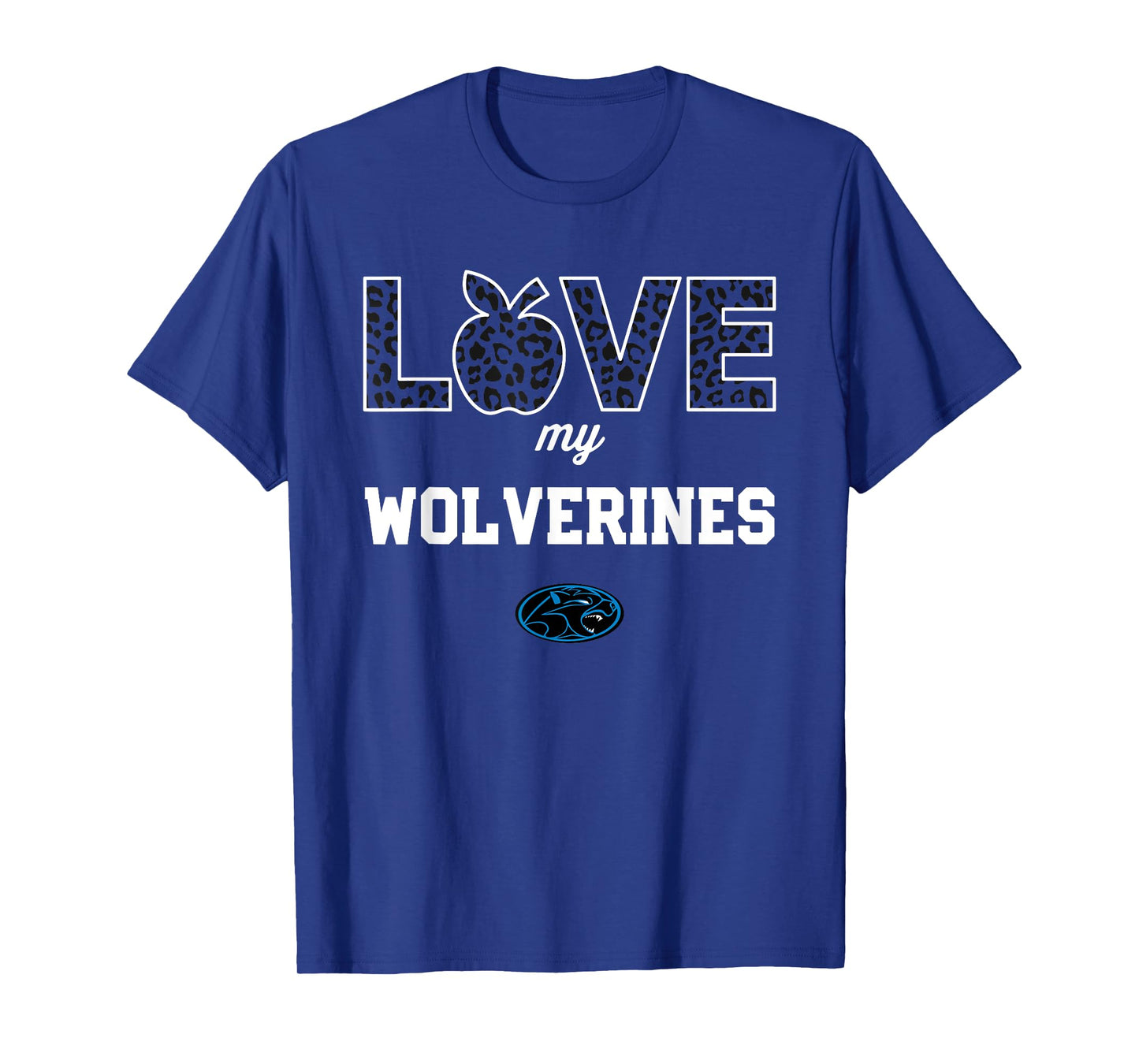 Woodland Hills Wolverines Logo Love My Team HS T-Shirt