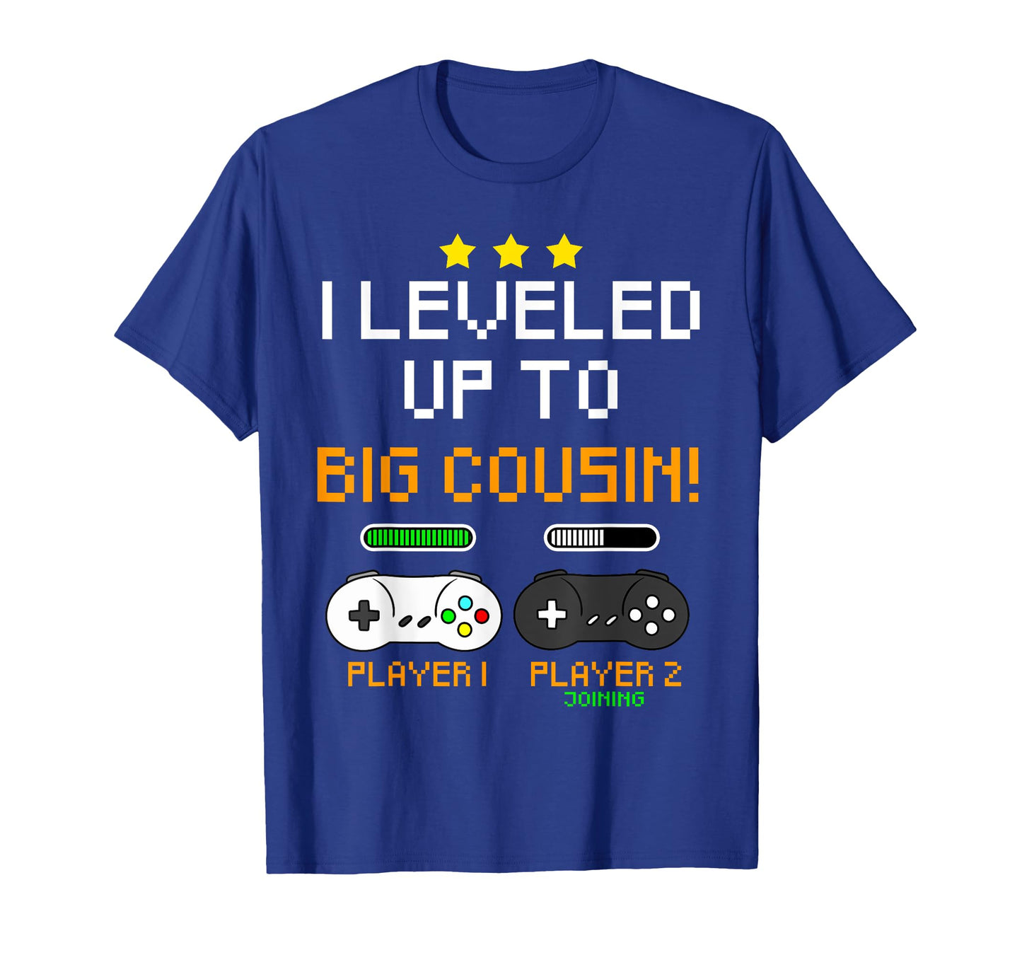 Cool Big Cousin Apparel Cousin Gamer Baby Announcement Gender Reveal Gaming T-Shirt, Black, Small