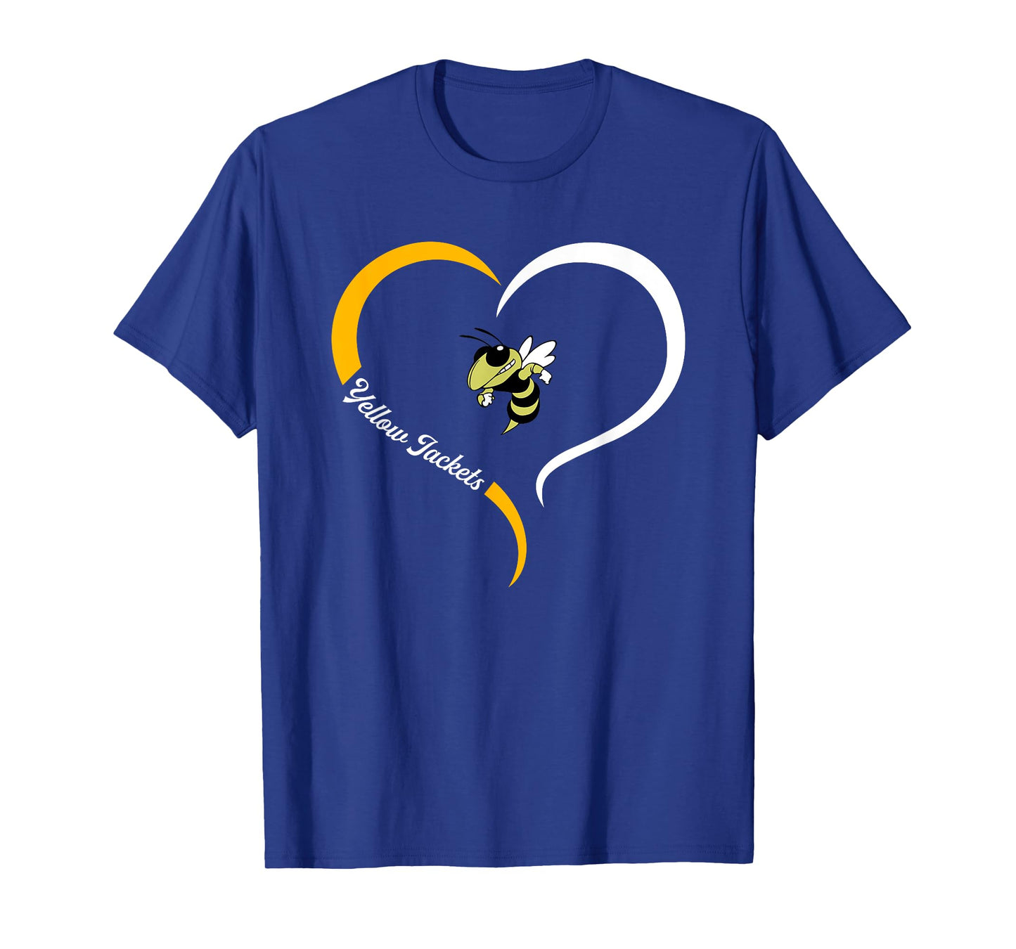 Calhoun Yellow Jackets Logo Half Heart Slogan HS T-Shirt