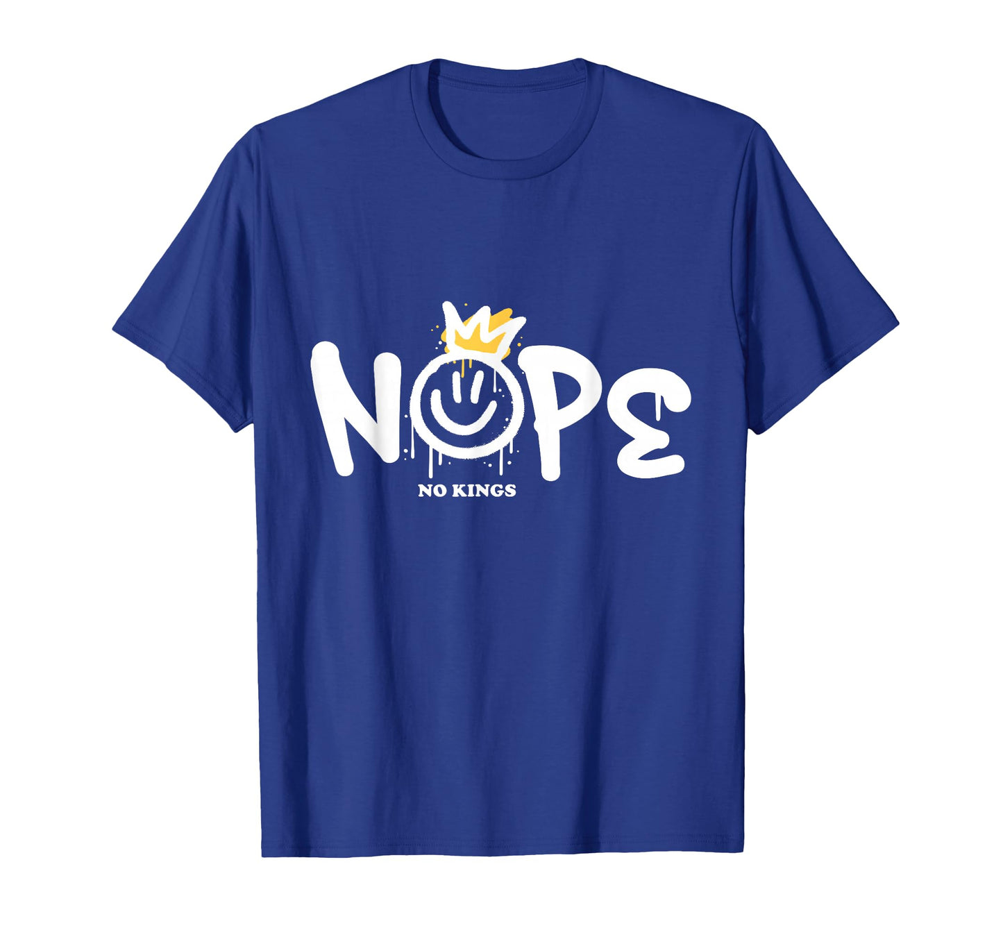 No Kings Day 2025 Protest Sign Smile Face Nope Men Women Kid T-Shirt
