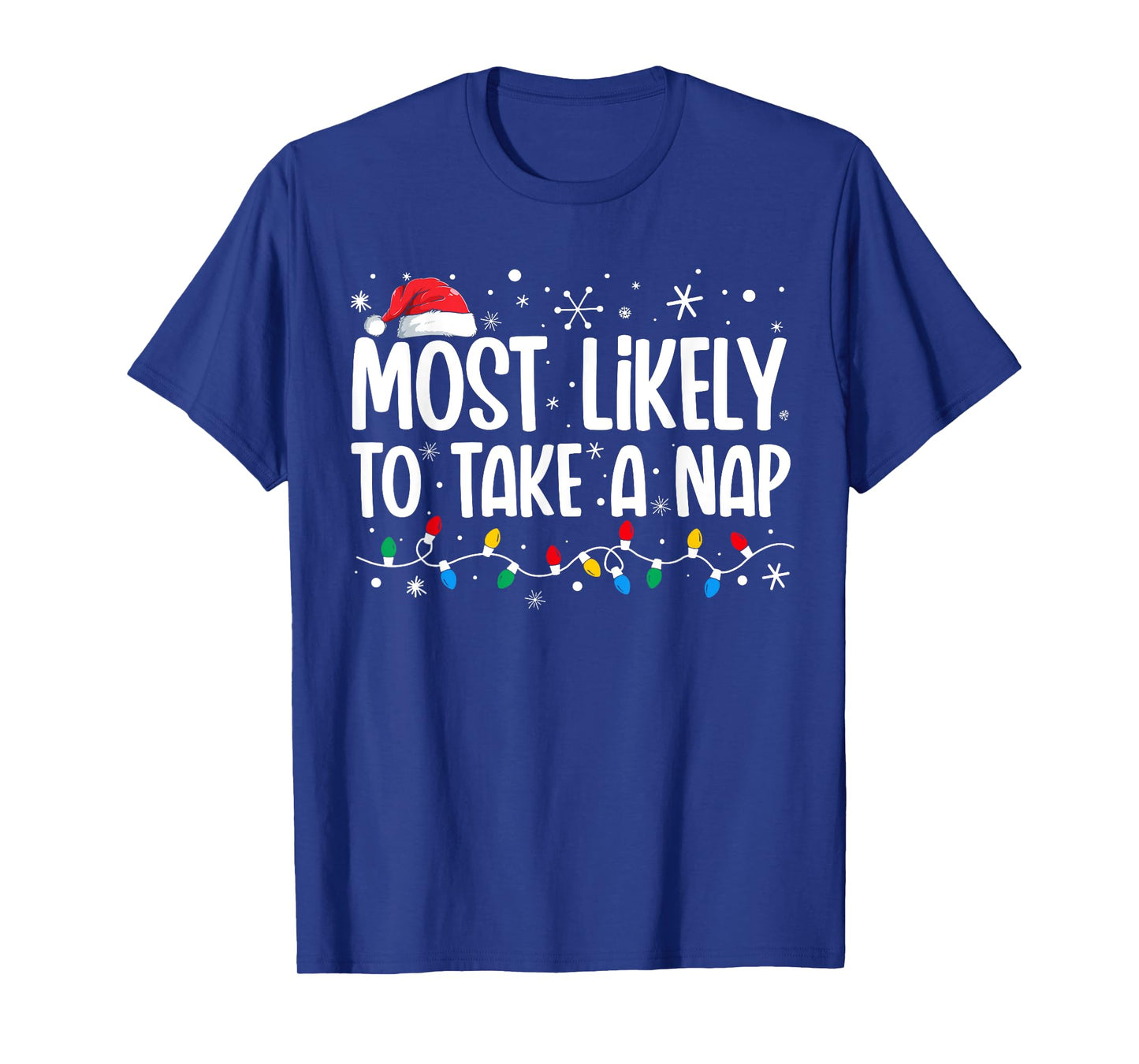 Most Likely To Take A Nap Funny Family Christmas T-Shirt