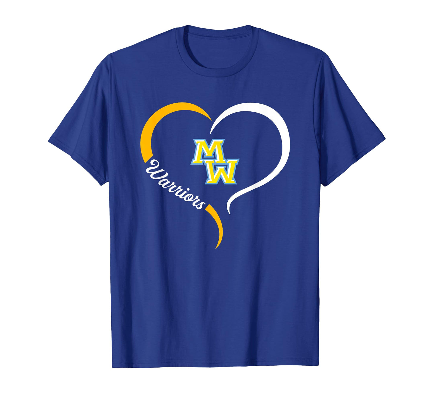 Maine West Warriors Logo Half Heart Slogan HS T-Shirt