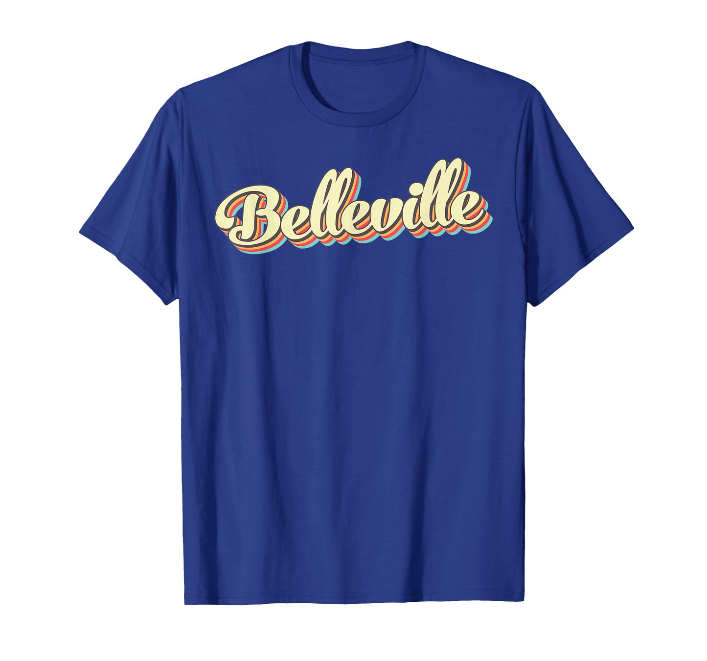 Belleville TShirt Retro Art Baseball Font Vintage T-Shirt