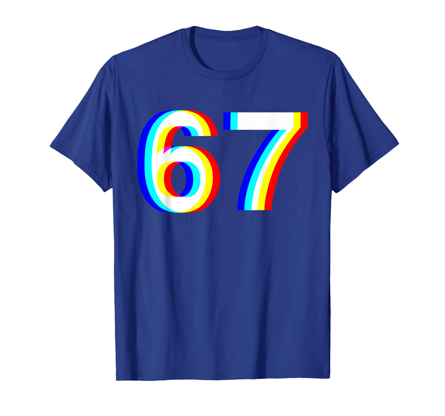 67 Meme Funny Six Seven Retro Trippy Vaporwave EDM 6-7 Slang T-Shirt