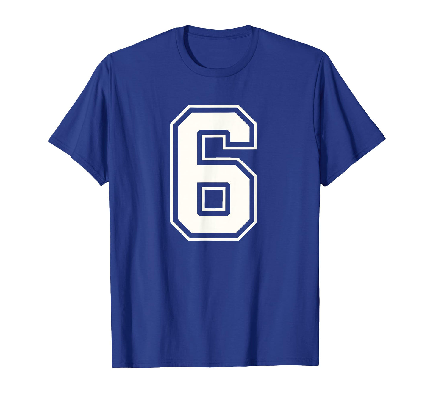 Matching Varsity 6 Number Six Team Sports Graphic Design T-Shirt