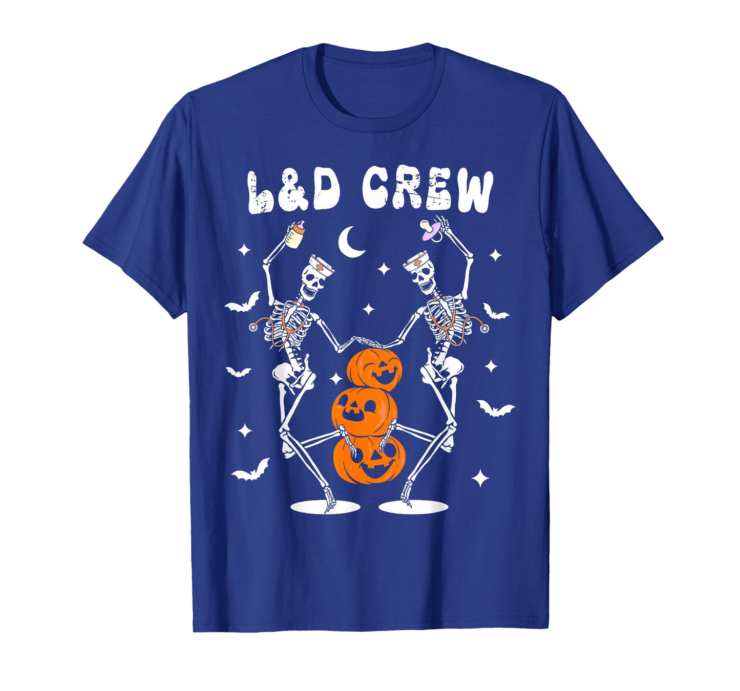 Labor And Delivery Crew Nurse Skeleton Dancing Halloween T-Shirt