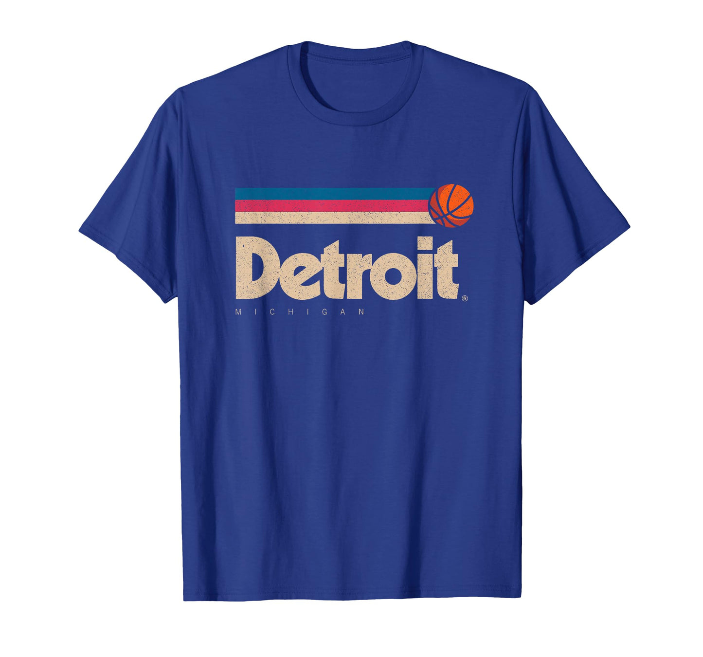 Detroit Basketball B-Ball City Michigan Retro Detroit T-Shirt