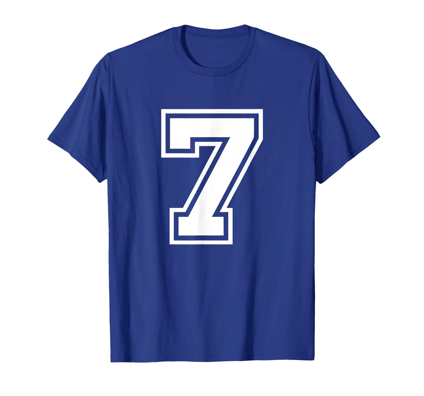 Matching Varsity 7 Number Seven Team Sports Graphic Design T-Shirt