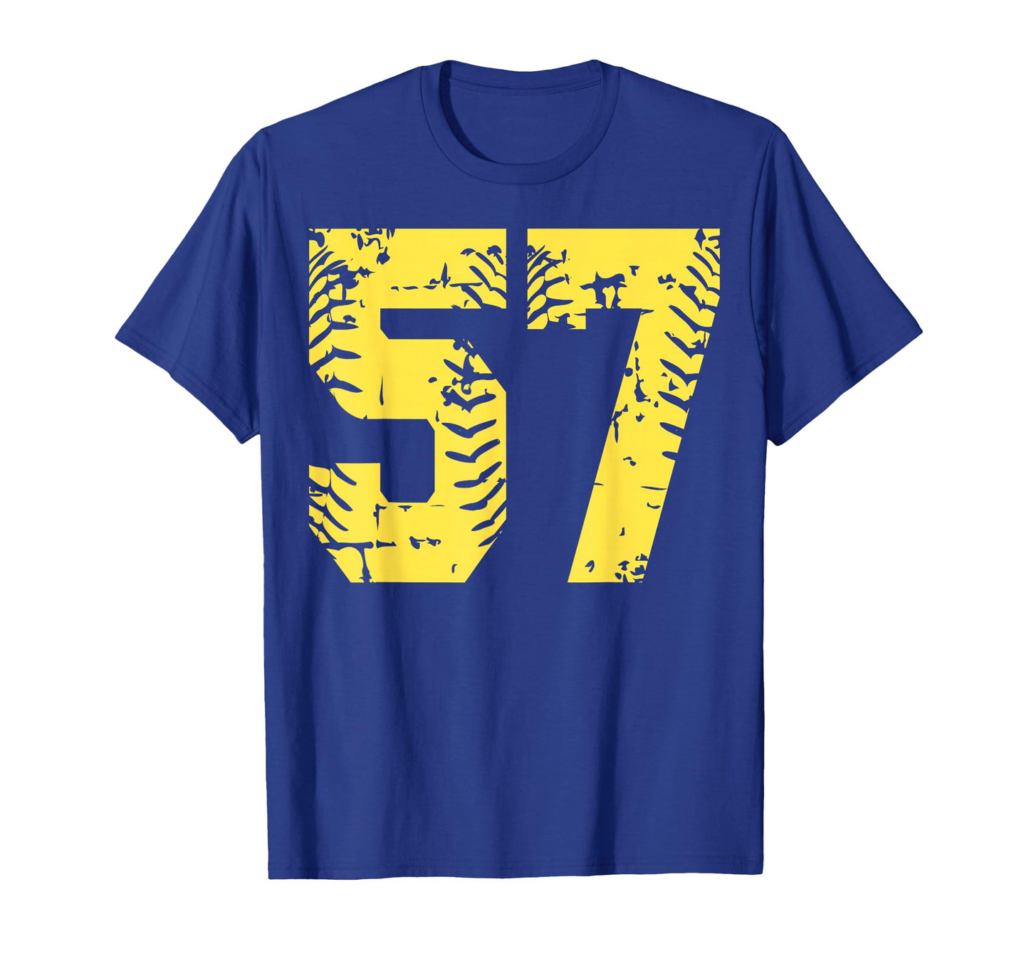 Number 57 Yellow Group Matching Halloween Birthday Funny T-Shirt