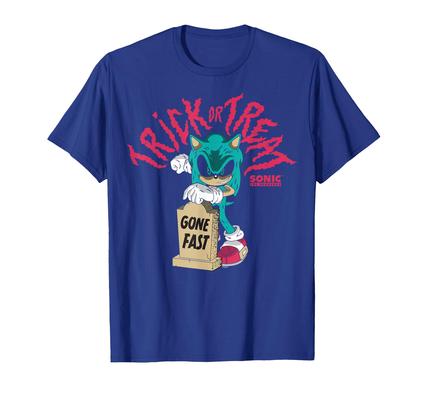 Sonic The Hedgehog Halloween Gone Fast Creepy Zombie Sonic T-Shirt