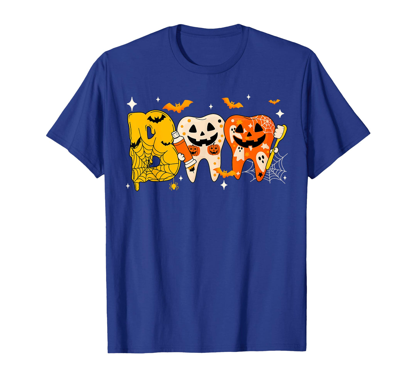 Boo Teeth Pumpkin Dentist Dental Hygienist Halloween Costume T-Shirt