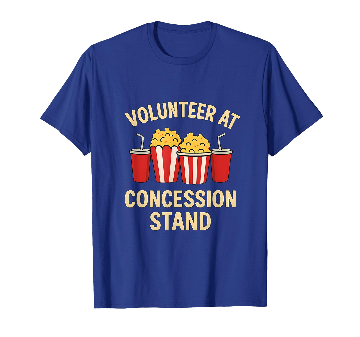 Volunteer Concession Stand Sports Mom Dad Popcorn Graphic T-Shirt