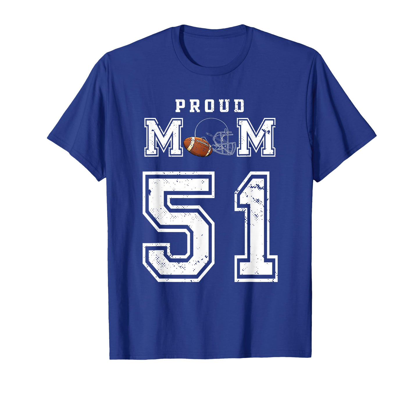 Custom Proud Football Mom Number 51 Personalized For Women T-Shirt