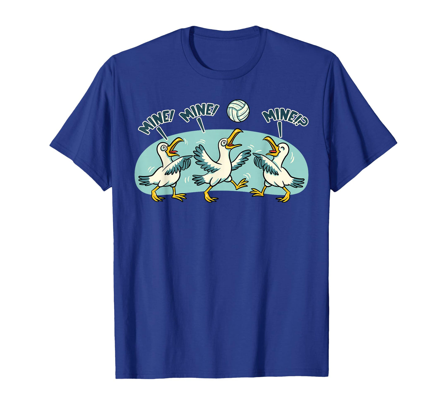Volleyball Seagull Mine Funny Beach Volleyball Player Gift T-Shirt