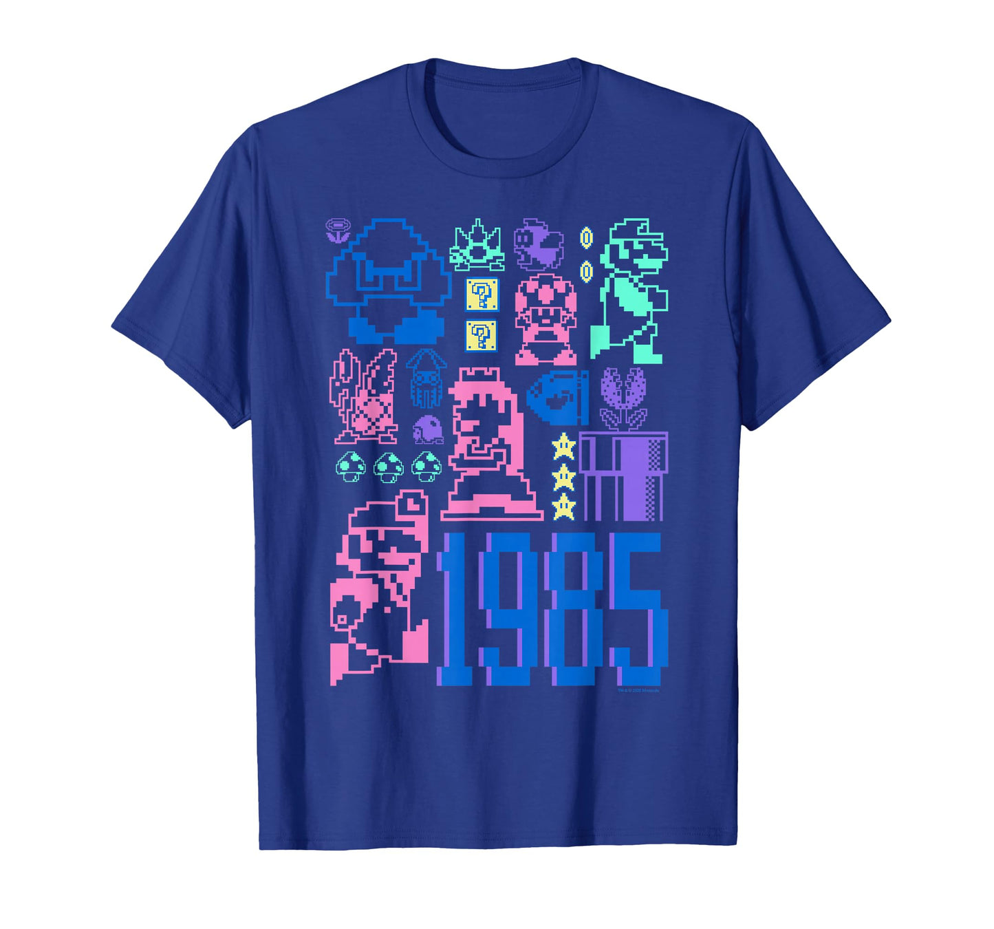 Super Mario Bros 35th Anniversary 1985 Nintendo Pixel Art T-Shirt