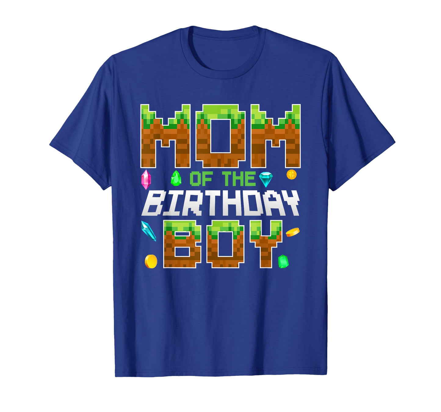 Mom Of The Birthday Boy Game Pixel Number Birthday Party T-Shirt