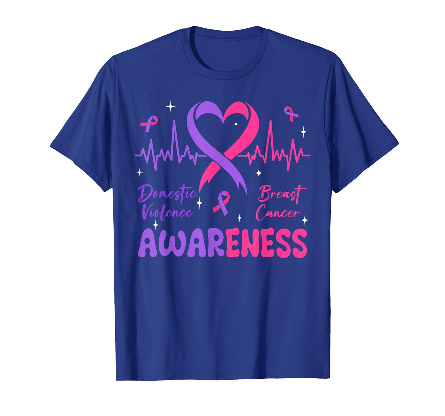Domestic Violence And Breast Cancer Awareness Month T-Shirt