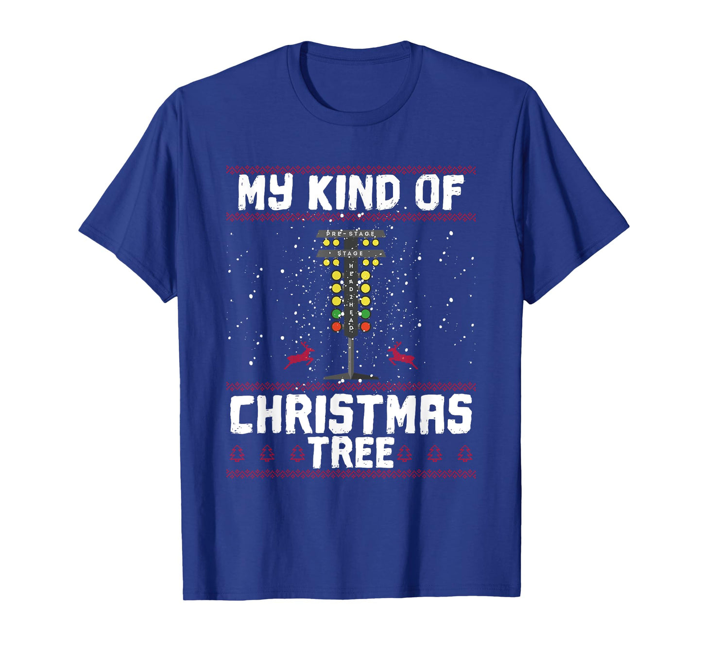 My Kind Of Christmas Tree Drag Racing Funny Xmas Racer T-Shirt