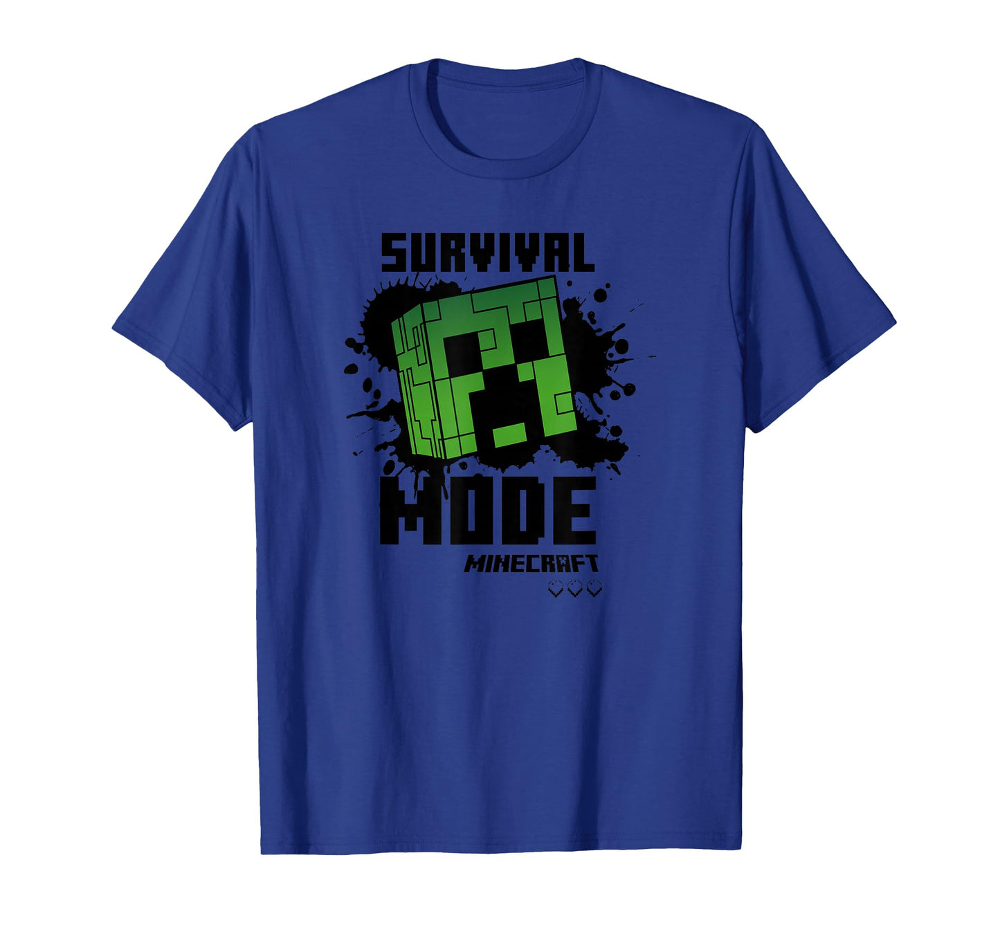 Minecraft Creeper Black Splat Survival Mode T-Shirt