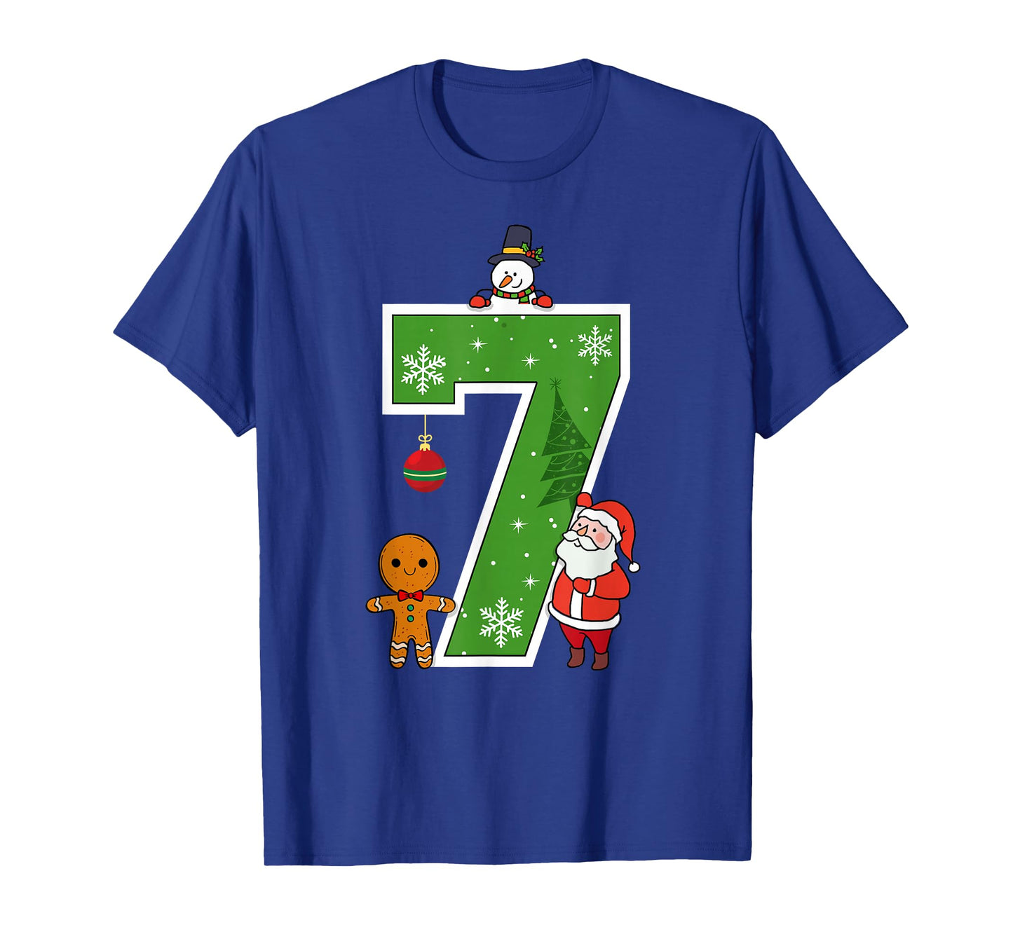 Number 7 67 Meme Couple Pajamas Christmas Matching T-Shirt
