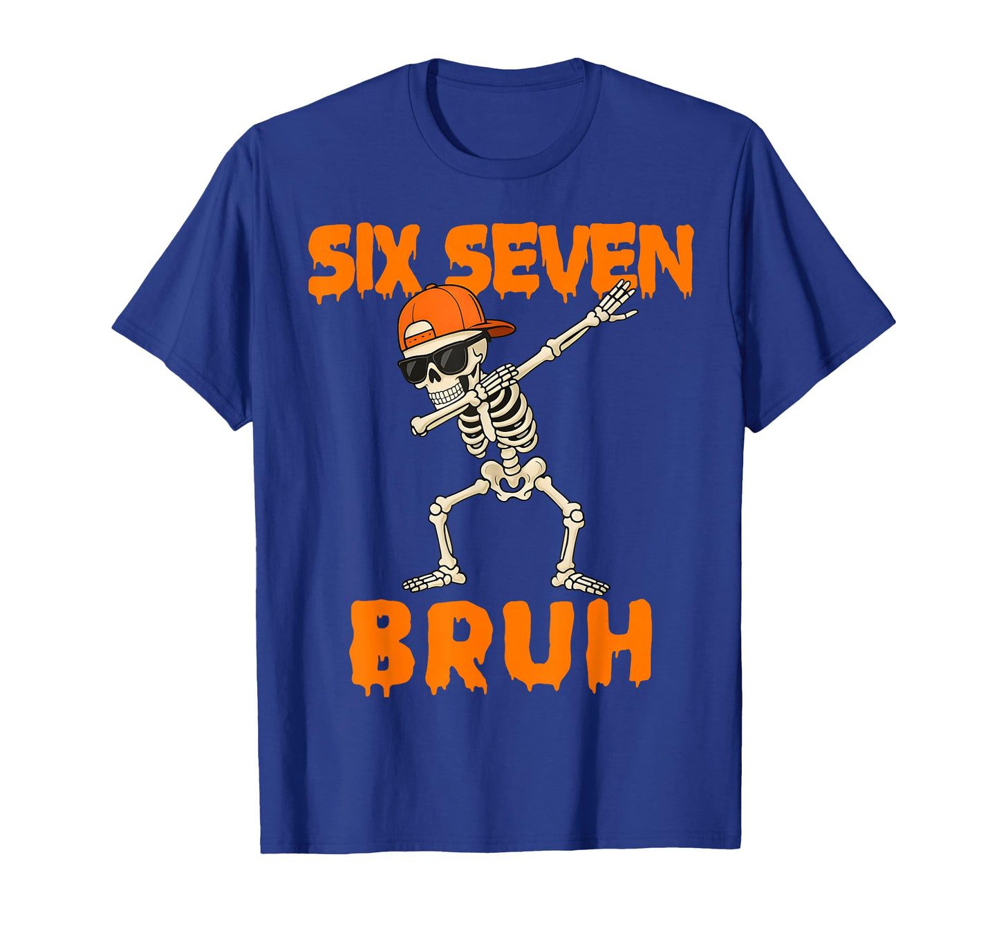 67 Halloween Funny Six Seven Meme Brainrot Pumpkin Kids Bruh T-Shirt