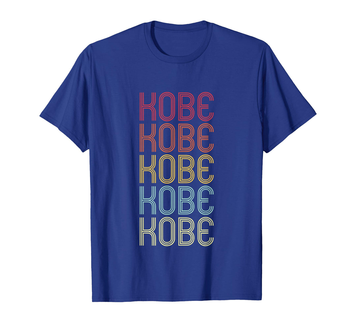 Kobe Retro Wordmark Pattern Vintage Personalized 70s T-Shirt