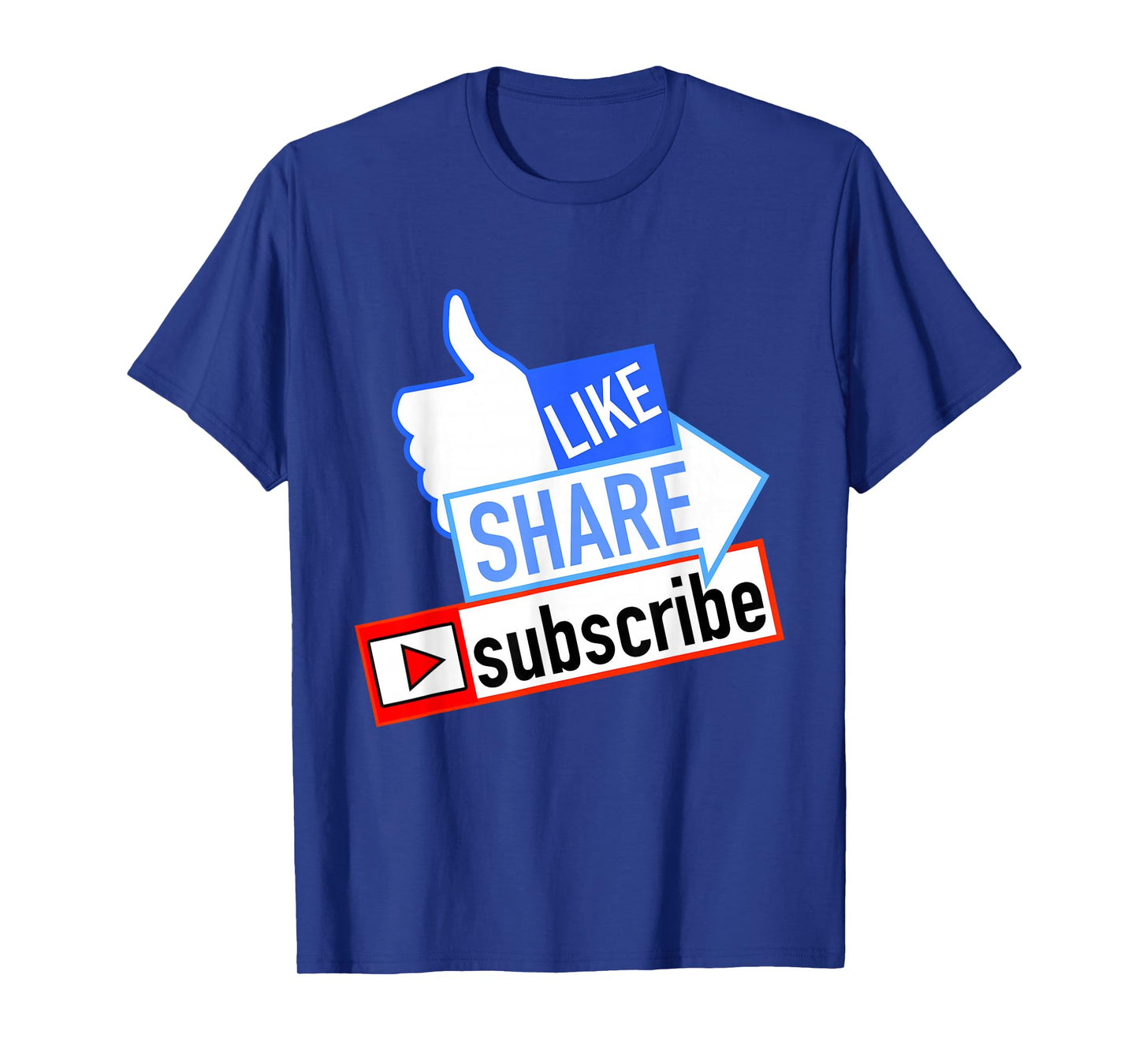 Social Media Like Share Subscribe T-Shirt