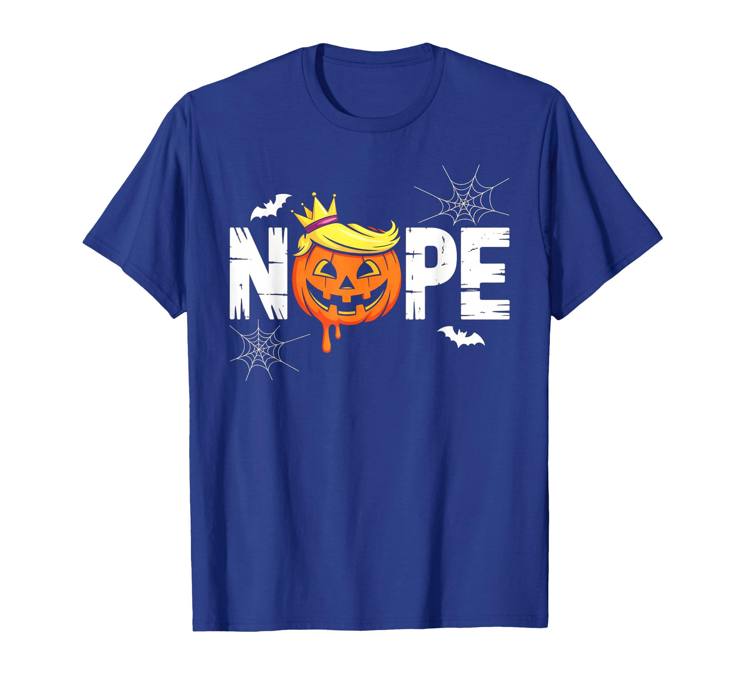Funny No Kings Halloween 2025 Distressed USA Flag T-Shirt