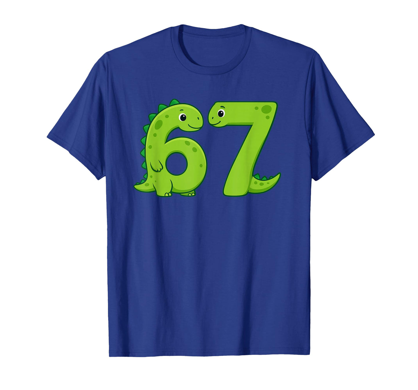 Six Seven 67 Dinosaur Numbers 6 and 7 Animal Lovers T-Shirt