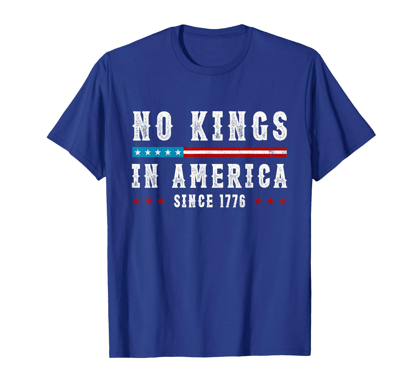 No Kings in America America Flag Vintage No Kings Vintage T-Shirt