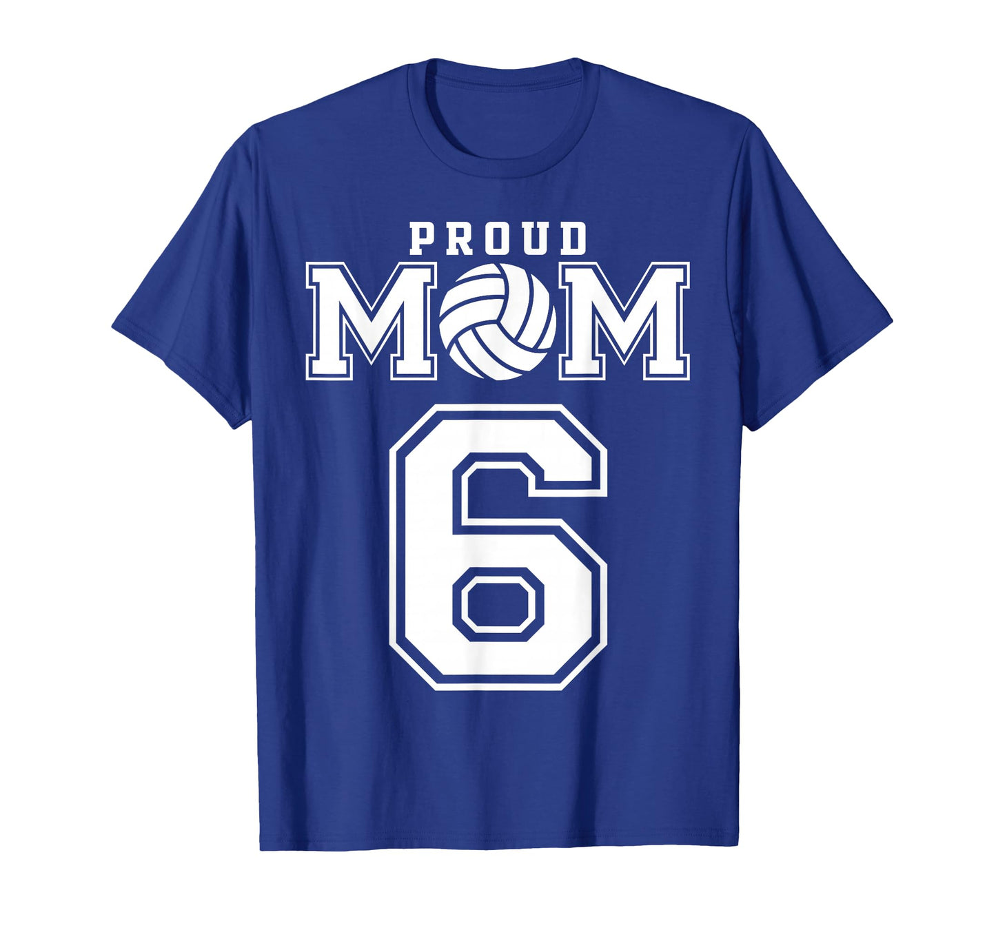 Custom Proud Volleyball Mom Number 6 Personalized Women T-Shirt