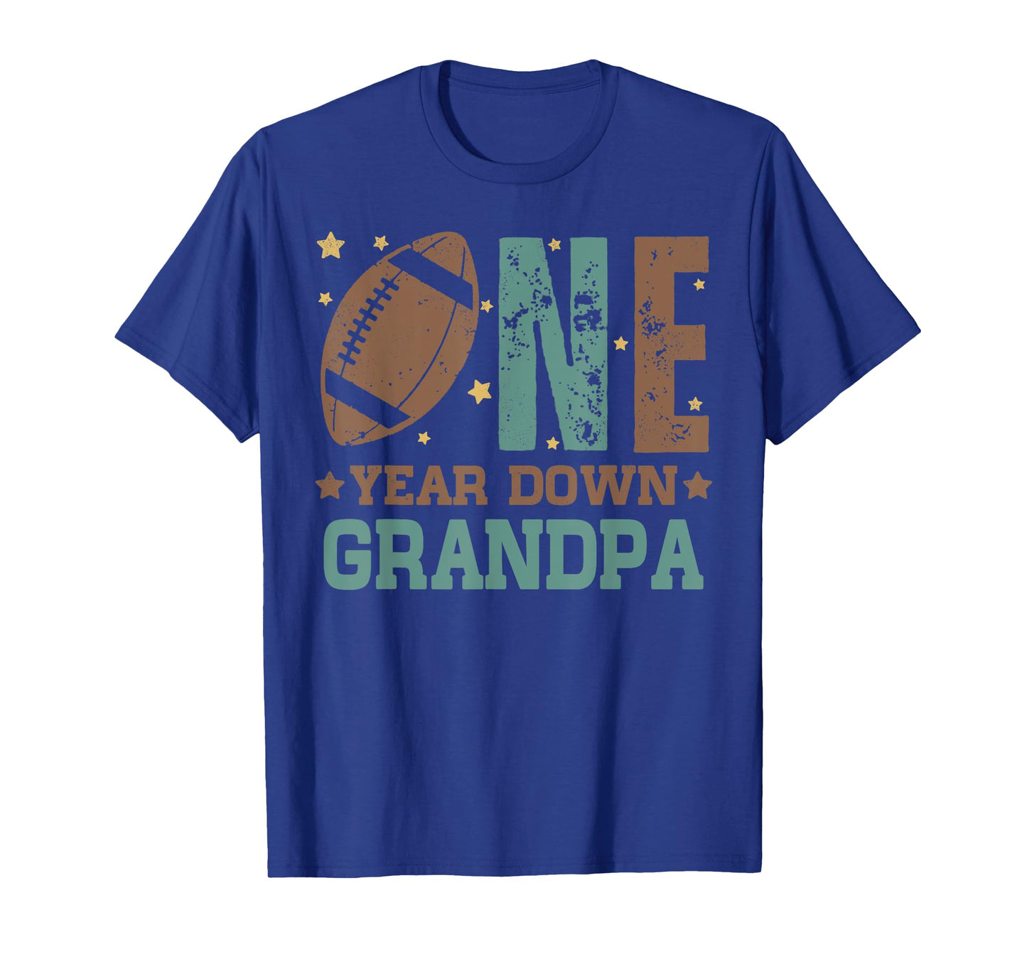 Grandpa of the 1 Year old Football 1st Year Down Birthday T-Shirt