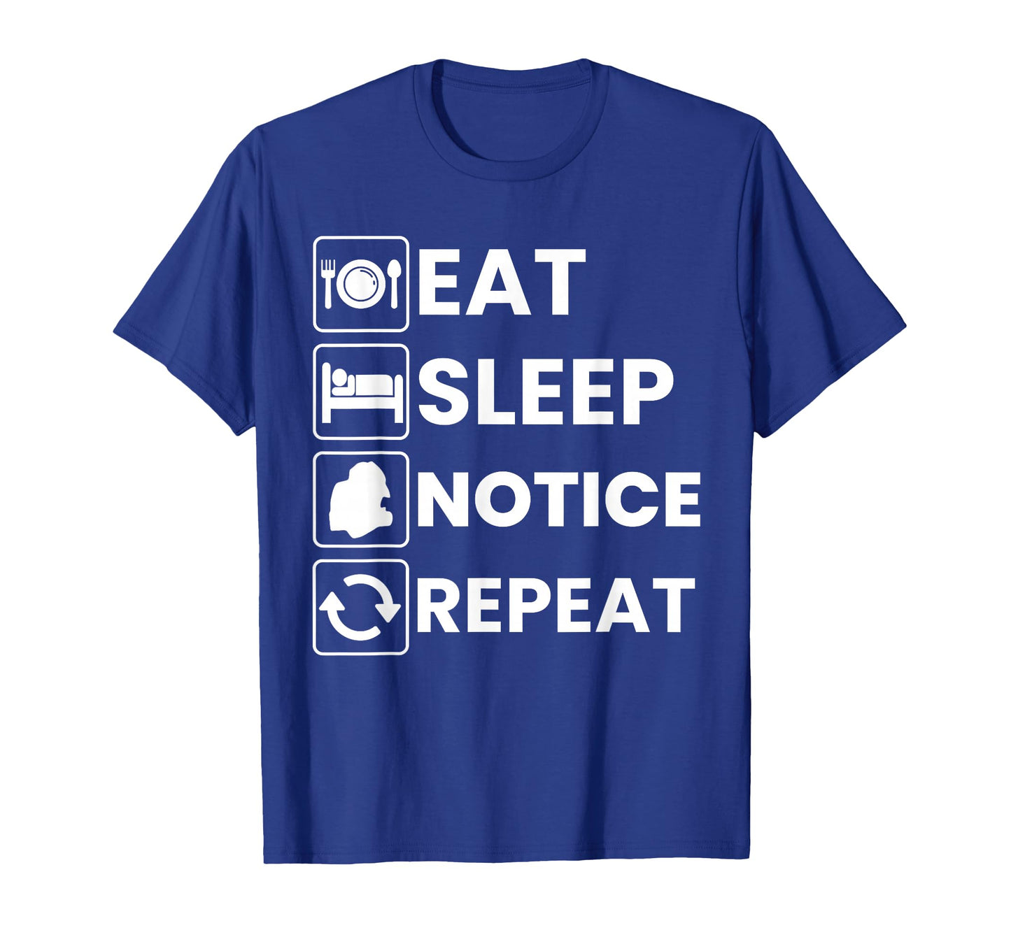 Eat Sleep Notice Repeat Funny Meme Gaming Humor Graphic T-Shirt