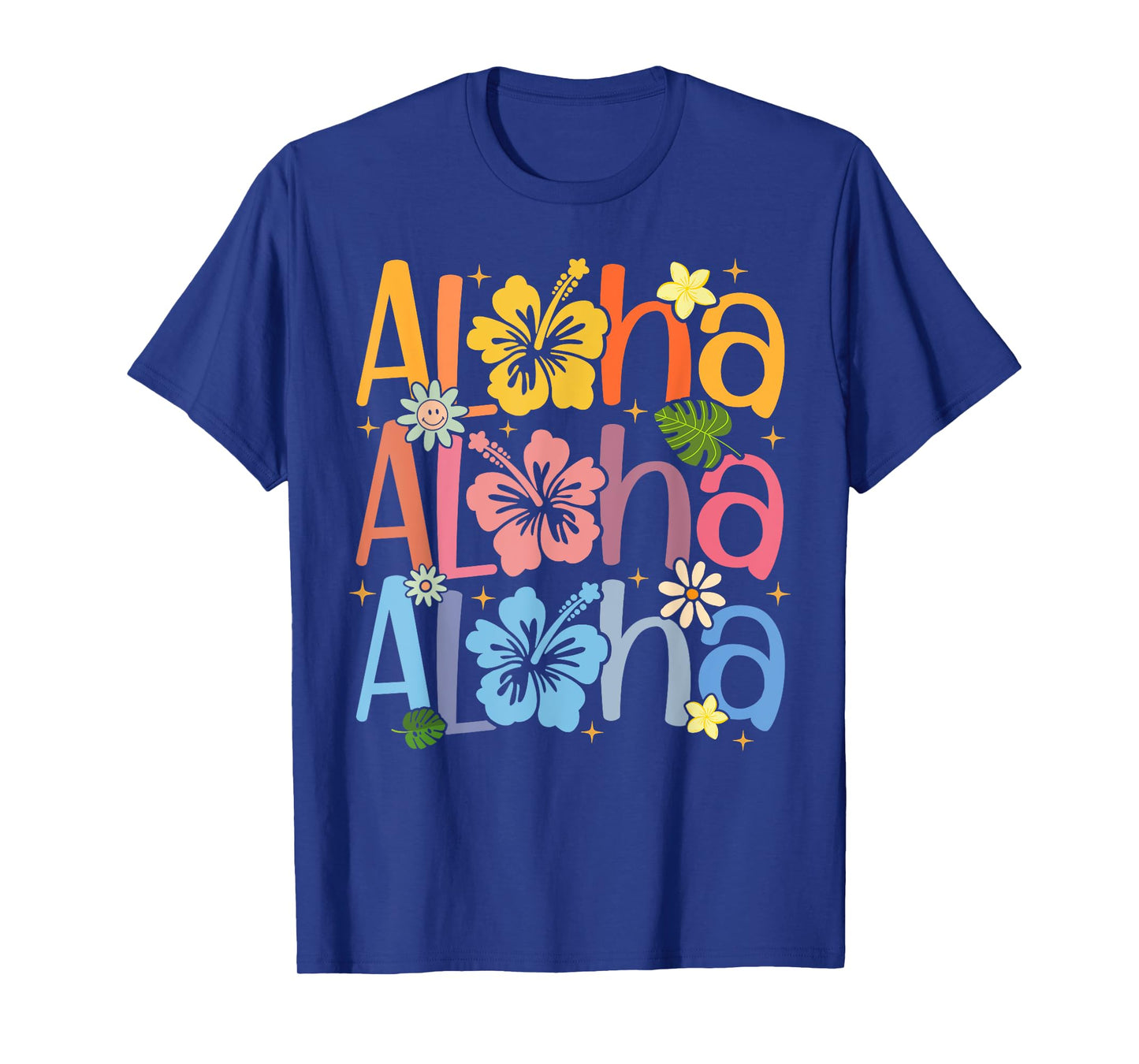 Cute Aloha Hawaiian Summer Vacation Shaka Hibiscus Kids Girl T-Shirt