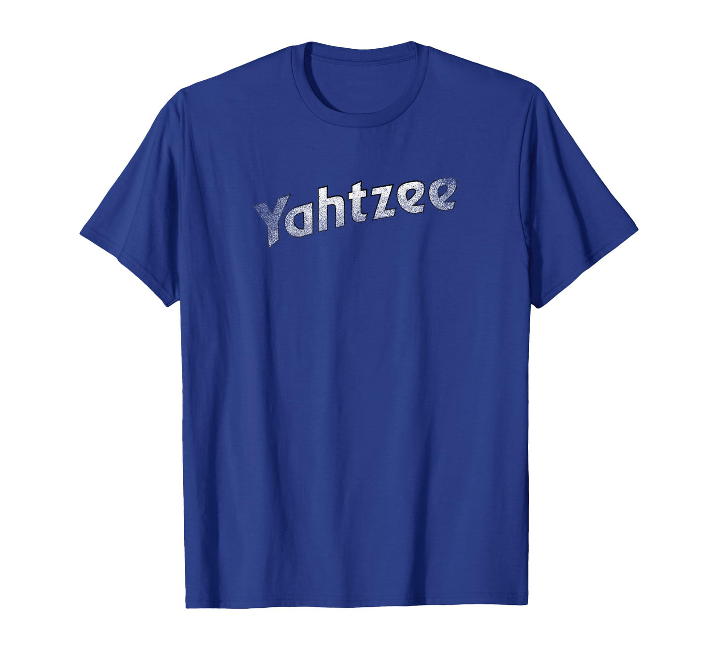 Yahtzee White Classic Distressed Logo T-Shirt