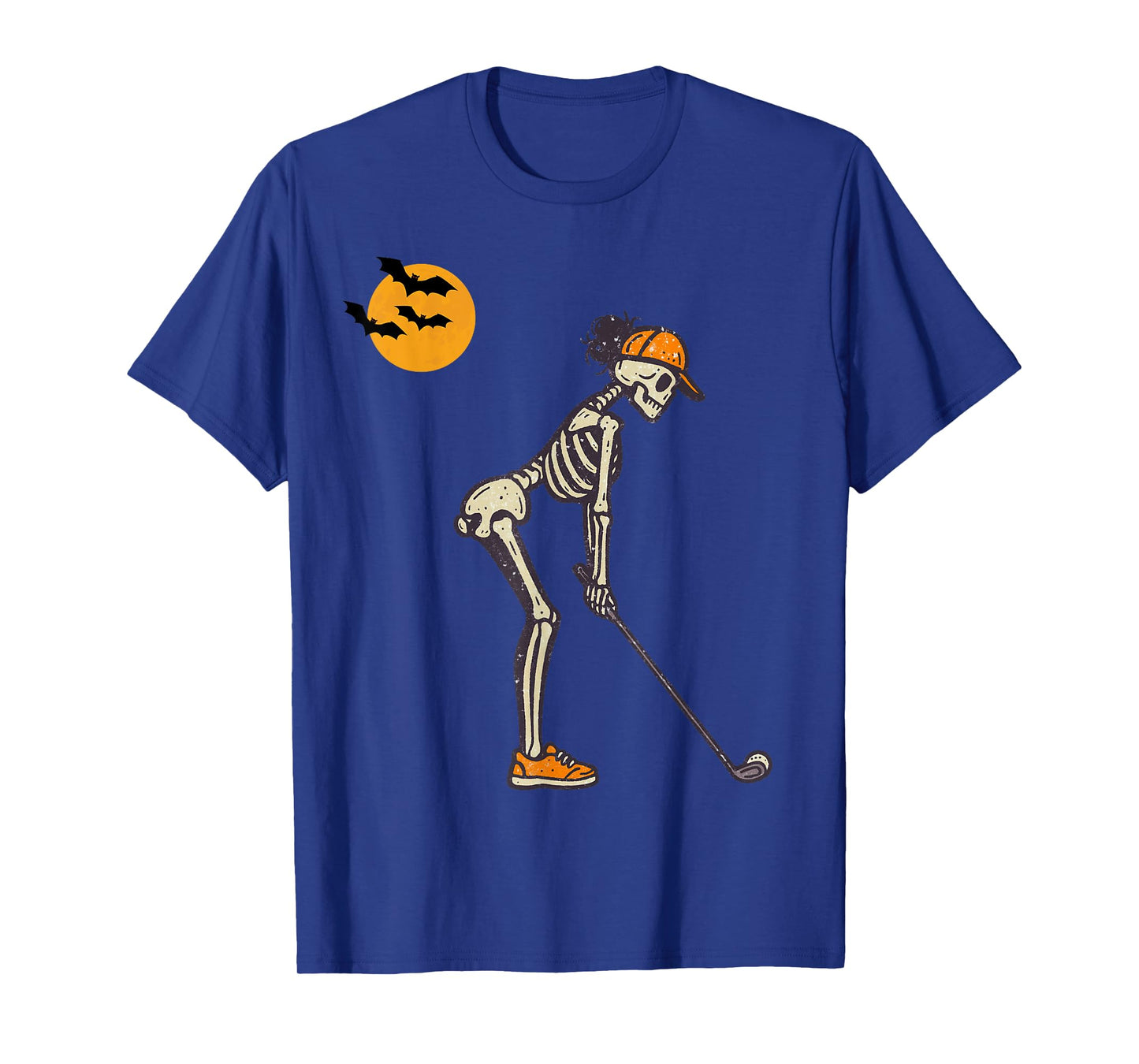 Vintage Halloween Skeleton Golf Funny Spooky Costume T-Shirt