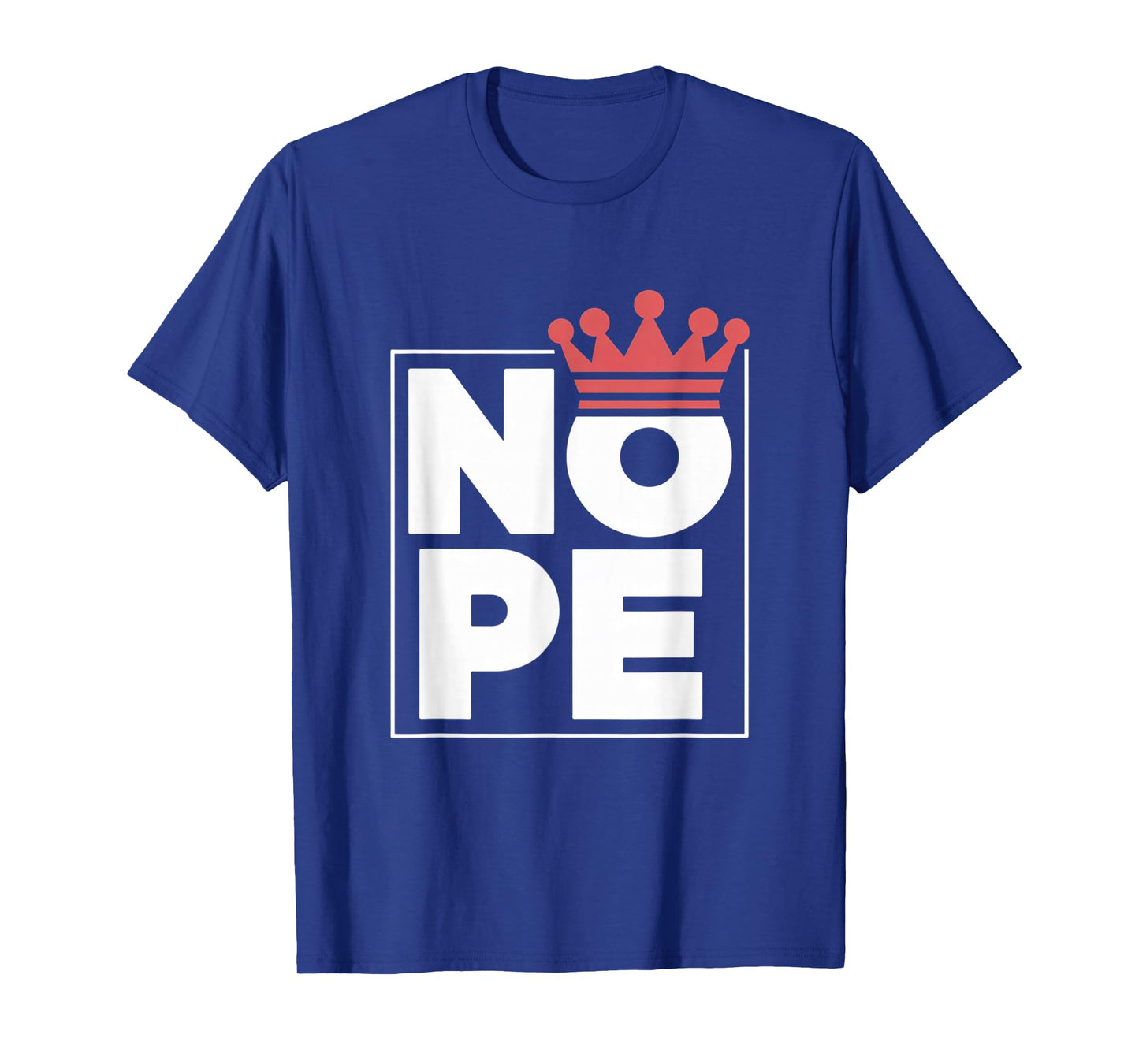 No Kings in America Nope Crown Bold Patriotic Cat Graphic T-Shirt
