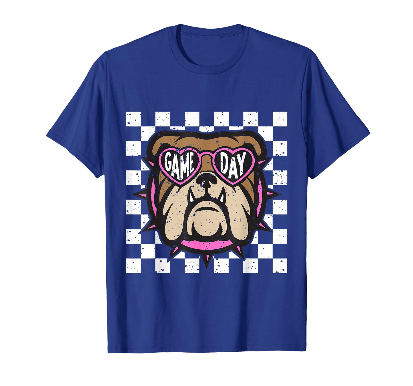 Checkered Bulldog Game Day T-Shirt