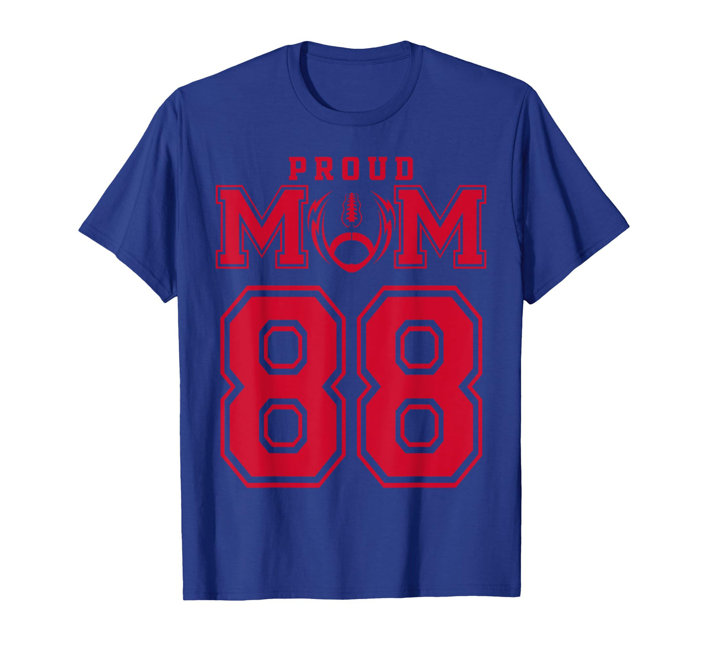 Custom Proud Football Mom Number 88 R Personalized T-Shirt