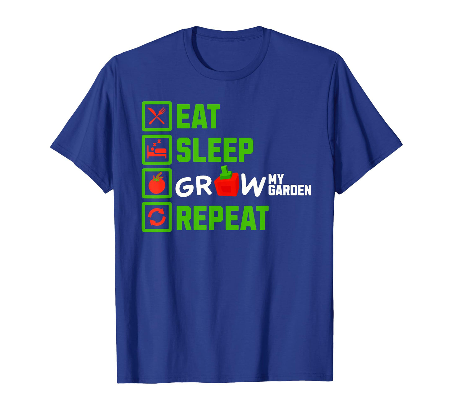 EAT Sleep Grow My Garden Repeat Boys Girls Gamer Gaming Tee T-Shirt