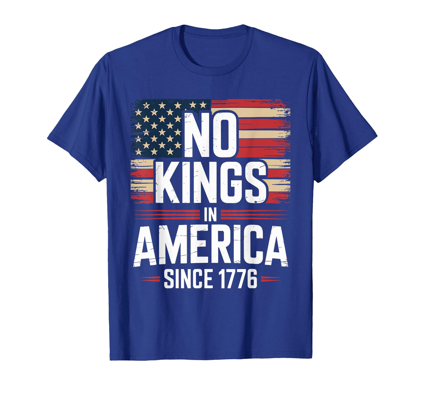 Patriotic USA American Flag 4th of july No Kings in America T-Shirt