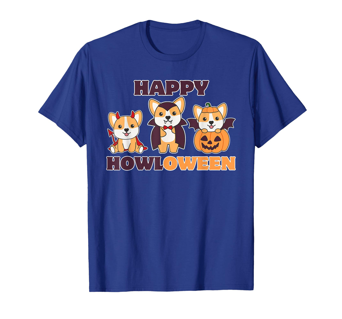 Corgi Happy Howloween Pumpkin Vampire Dogs Halloween T-Shirt